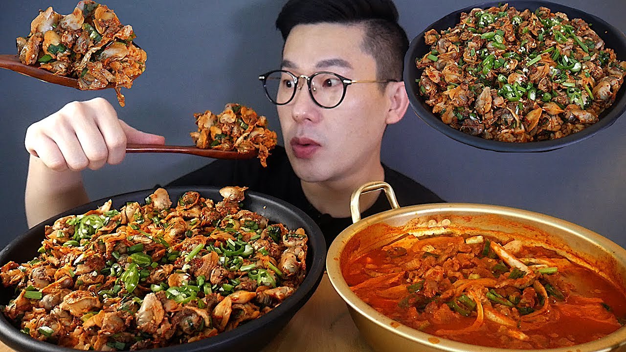 강력추천! 넘나 맛있는거!! 꼬막왕창넣어 비빔밥과 돼지두부짜글이 요리 먹방 ASMR MUKBANG EATING SHOW