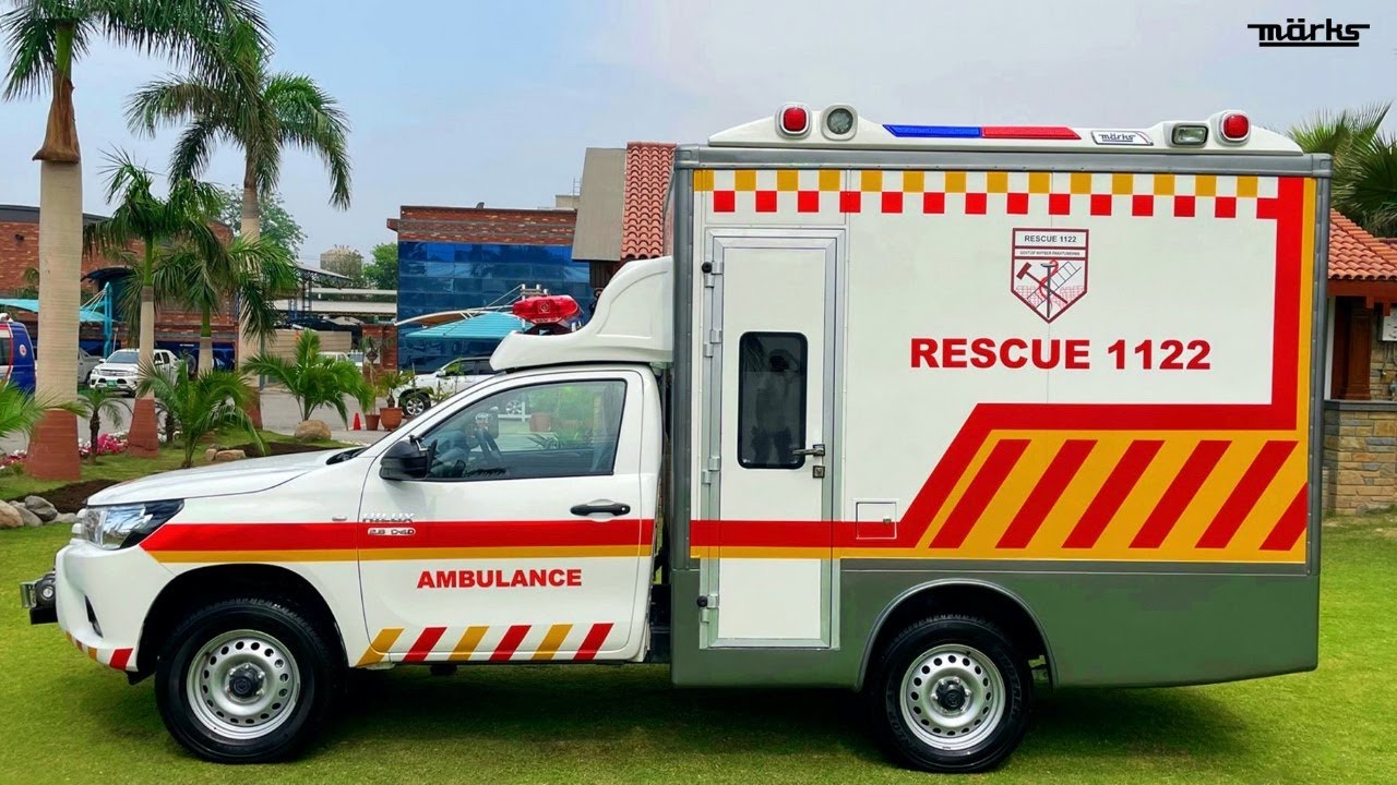 Hilux Single Cabin Ambulance (PU Panels) | Ambulance Manufacturer | Marks Pakistan