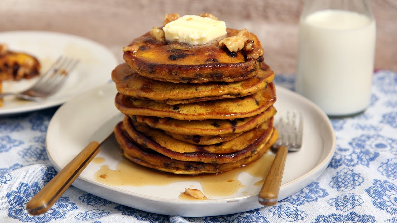Pumpkin Chocolate Chip Pancakes