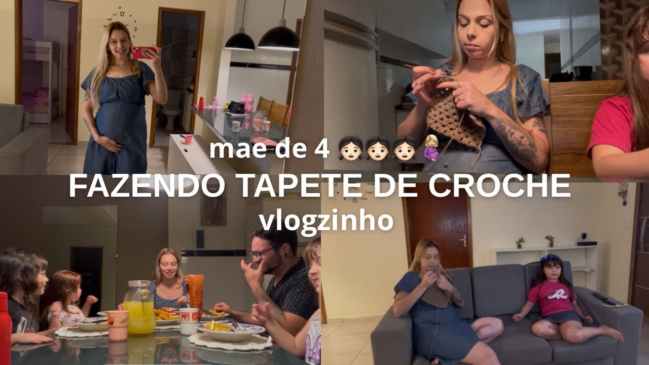 VLOG FAZENDO TAPETE DE CROCHE | aliviando a ansiedade | rotina | uma jovem senhora 