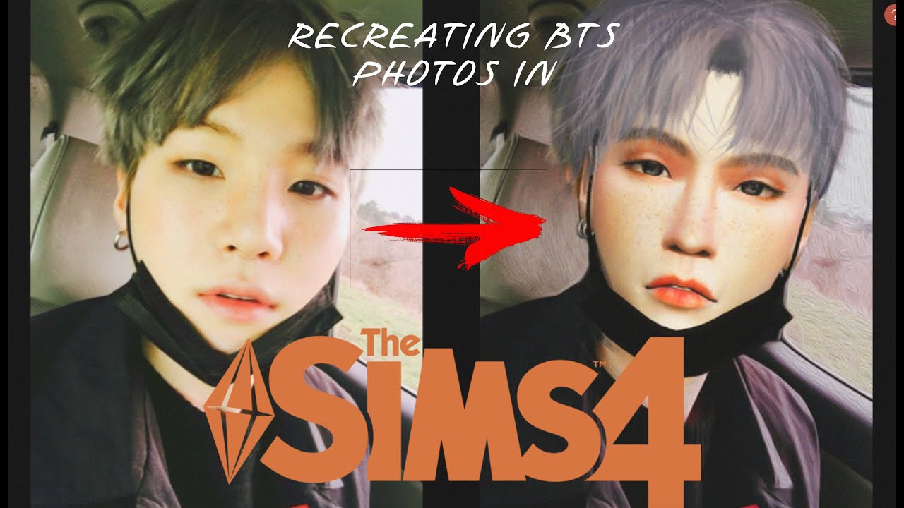RECREATING BTS PHOTOS IN The Sims 4: | Challenge