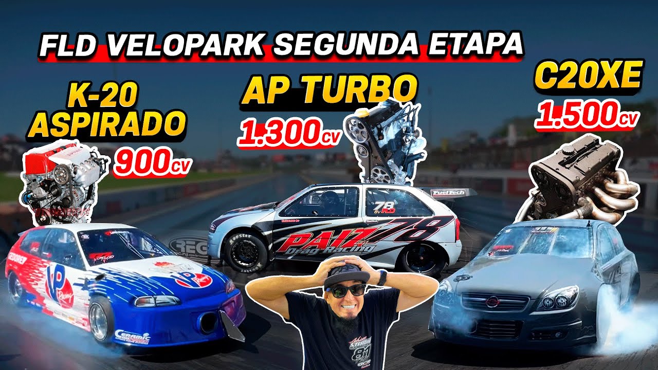 Civic K-28 Aspirado apavorando os Turbos na Força Livre Dianteira na Segunda etapa do Velopark