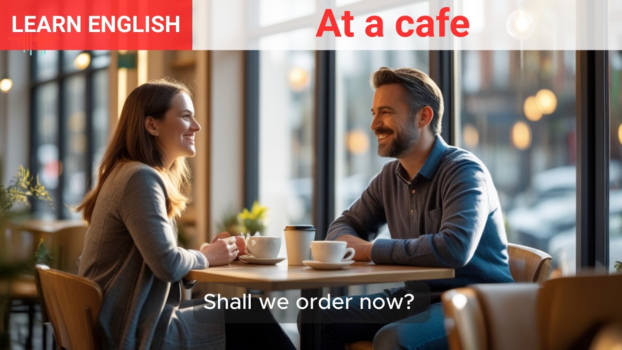 Learn English at a Cafe | Easy Daily Conversation (A1–A2)