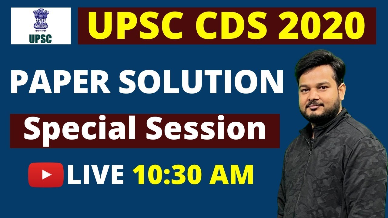 10:30 AM || CDS 2020 Paper Solution || Special Session || By RaMo Sir, CAT 99.99%iler