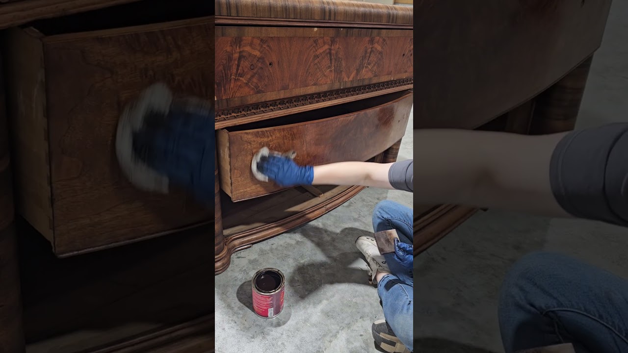 What Is Figured Wood Grain Veneer? #woodworking #furnitureflip #diy #restoration