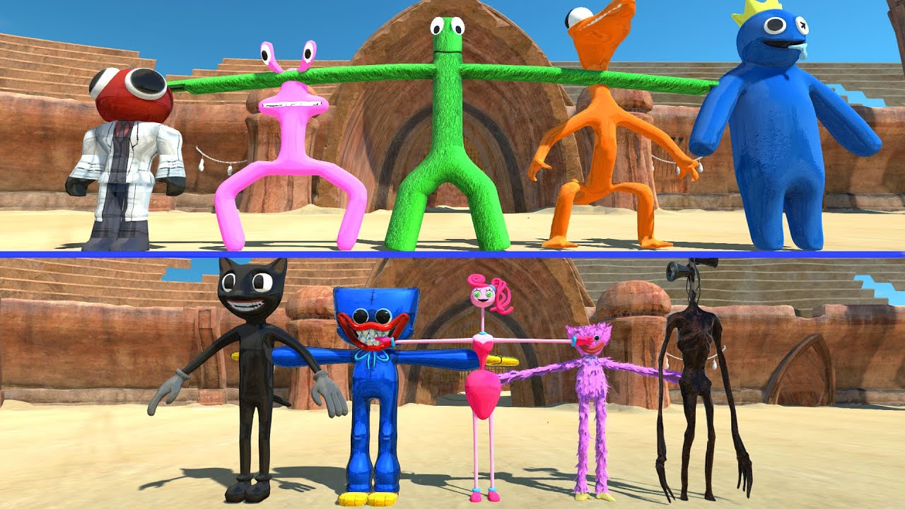 Which Team Will Win? Rainbow Friends vs Poppy Playtime - Animal Revolt Battle Simulator