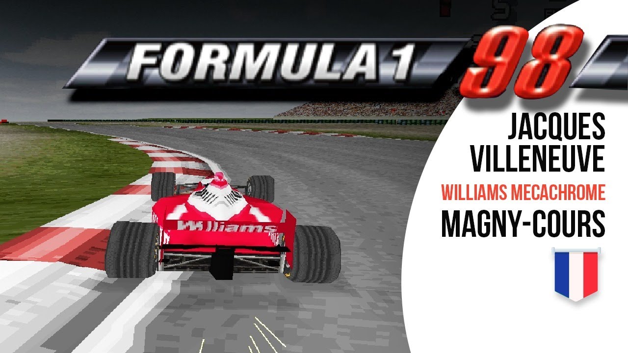 F1 98 ps1 gameplay: Magny-Cours - Jacques Villeneuve (Hard)