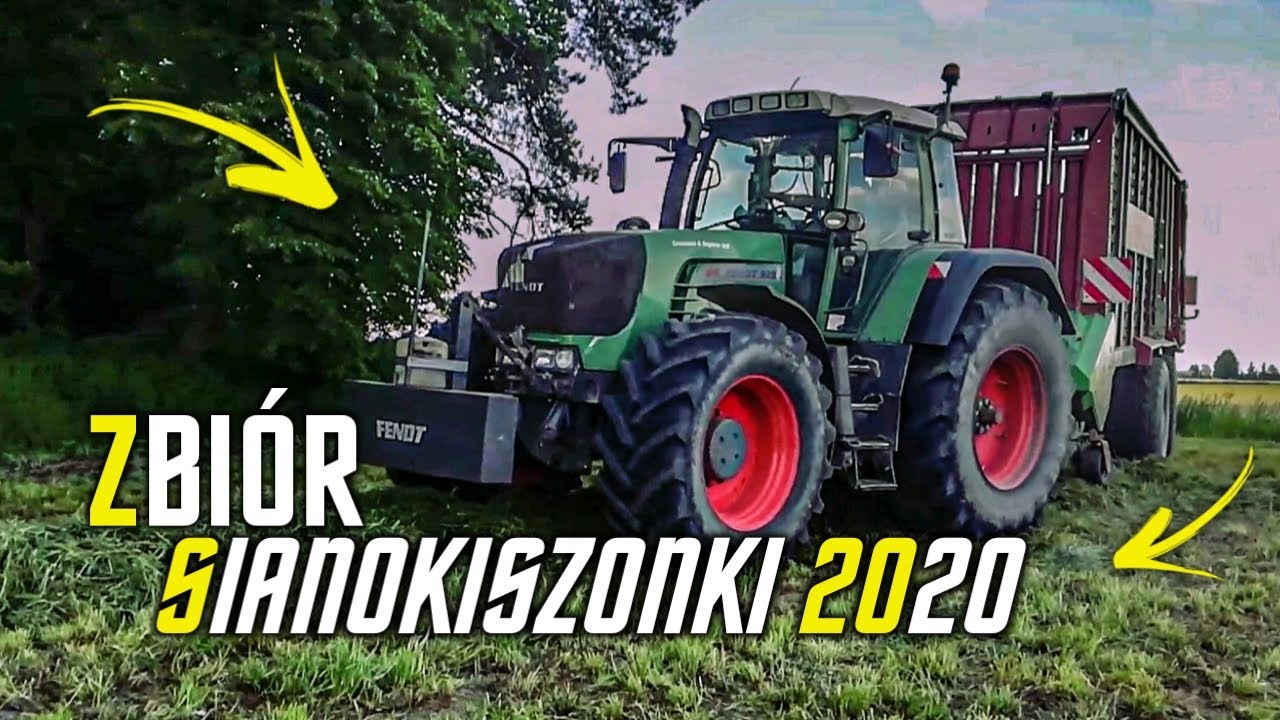 Zbiór sianokiszonki 2020. Fendt 920 Vario & Strautmann Giga-Vitesse 4401. Usługi Marciniak.