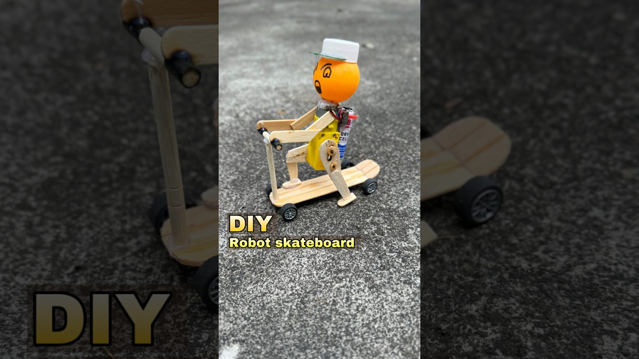 Diy creatif robot skateboard dari motor gearbox 