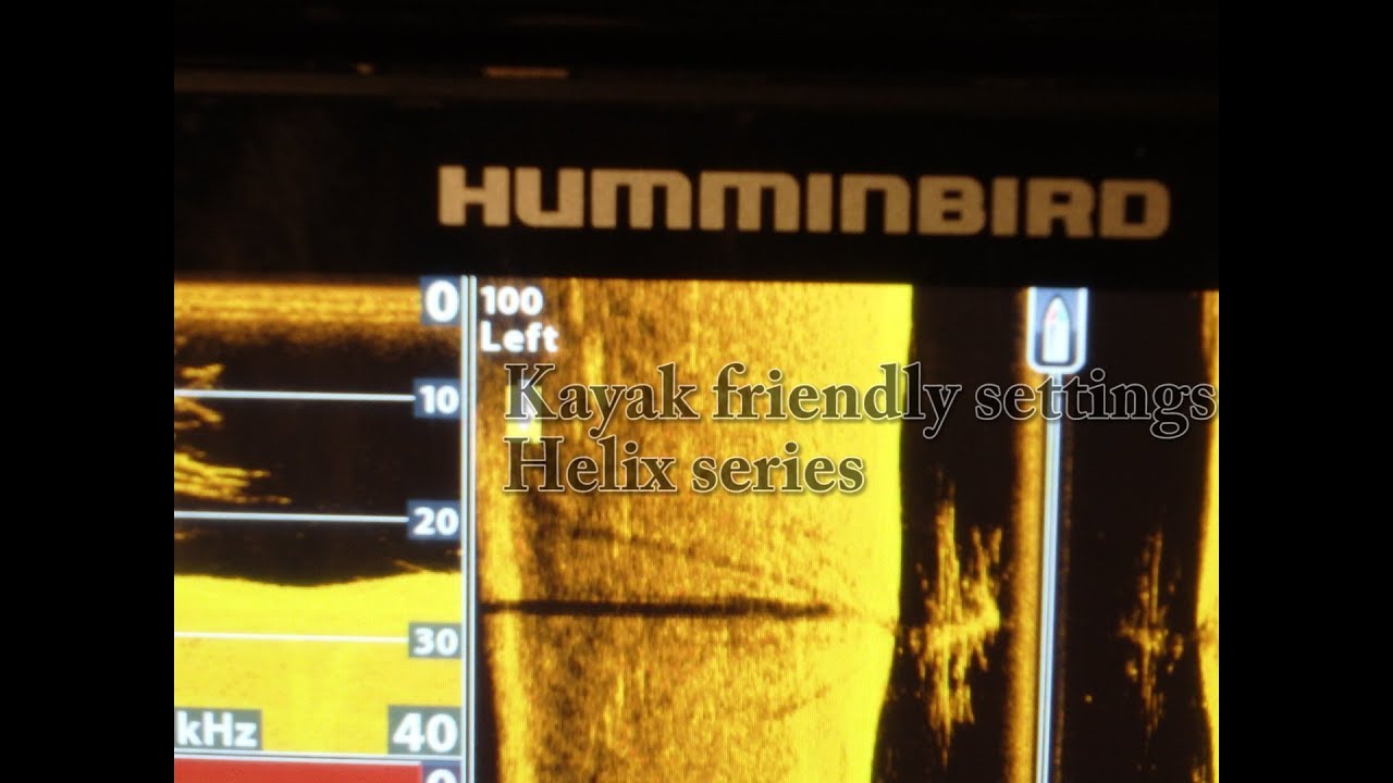 Kayak friendly fish finder settings Hummingbird helix