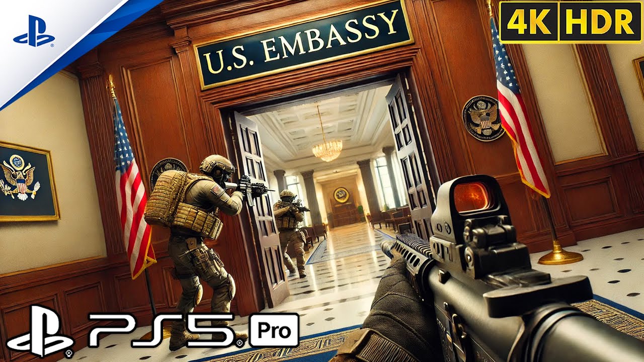 (PS5) Uprising (U.S Embassy Under Siege) | ULTRA Realistic Graphics Gameplay [60FPSHDR] Call of Duty