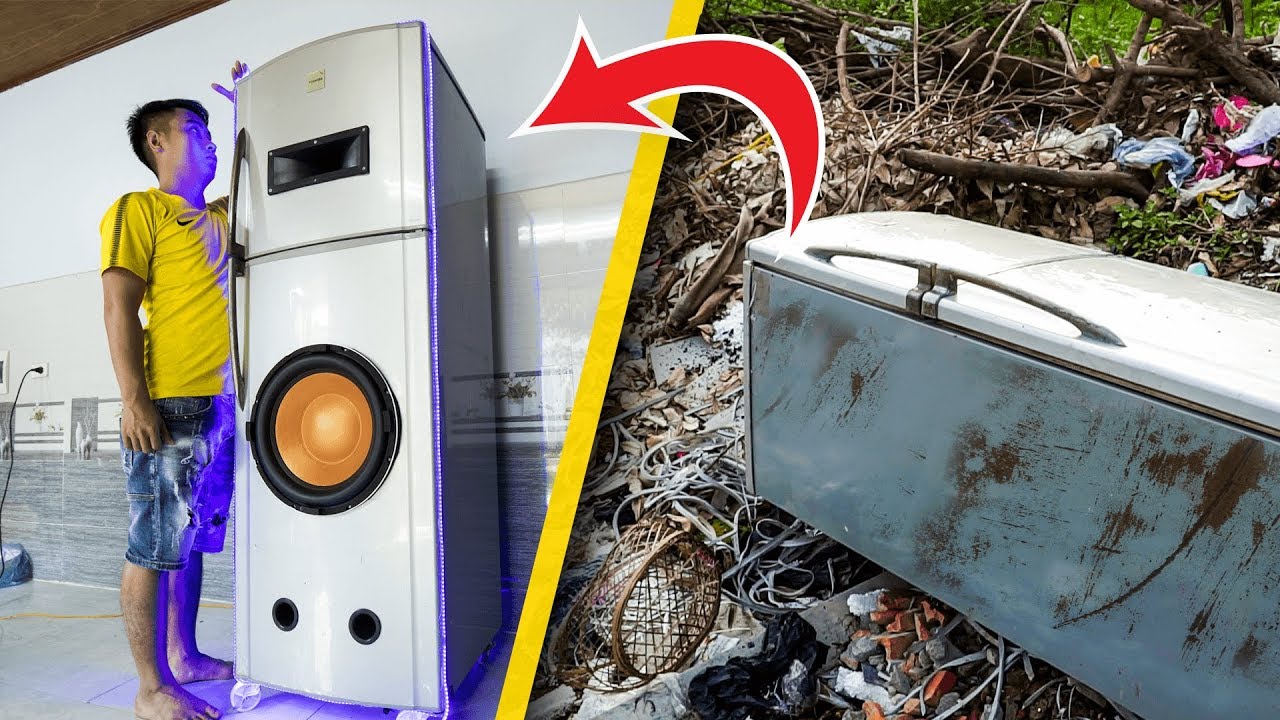 Корзины из холодильника свалок в Giant Speaker Box!