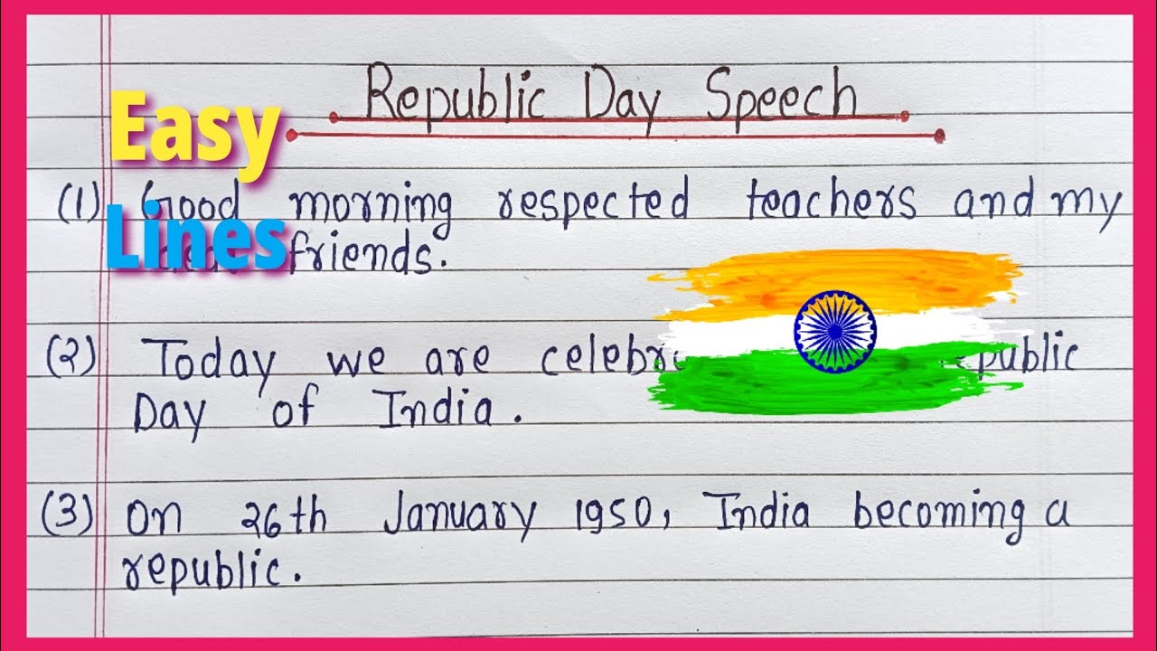 Republic Day Speech for Students | Short & Easy | 10 Lines 