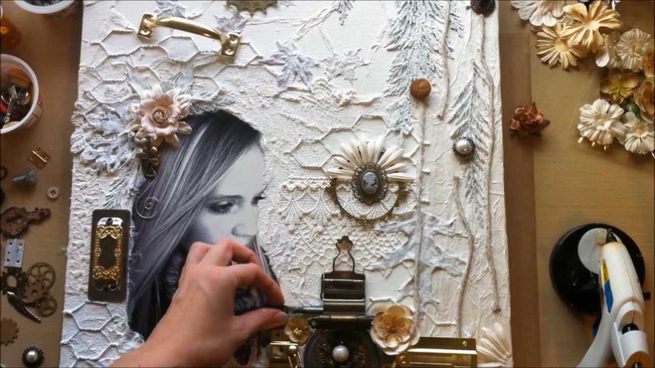 ~ Sweet November ~ Mixed Media Canvas Collage: Start-to-Finish Part 1 of 2