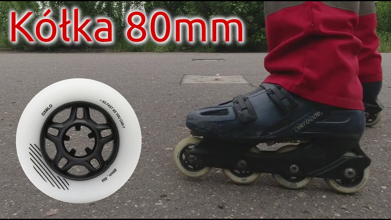 Kółka do rolek 80mm 80a Oxelo FIT + łożyska ABEC-5