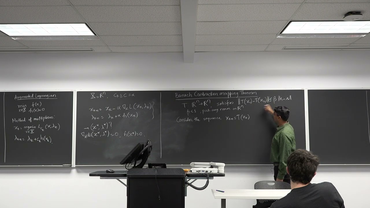ECE 5500 Lec 24: Banach Contraction Mapping Theorem and its applications to optimization