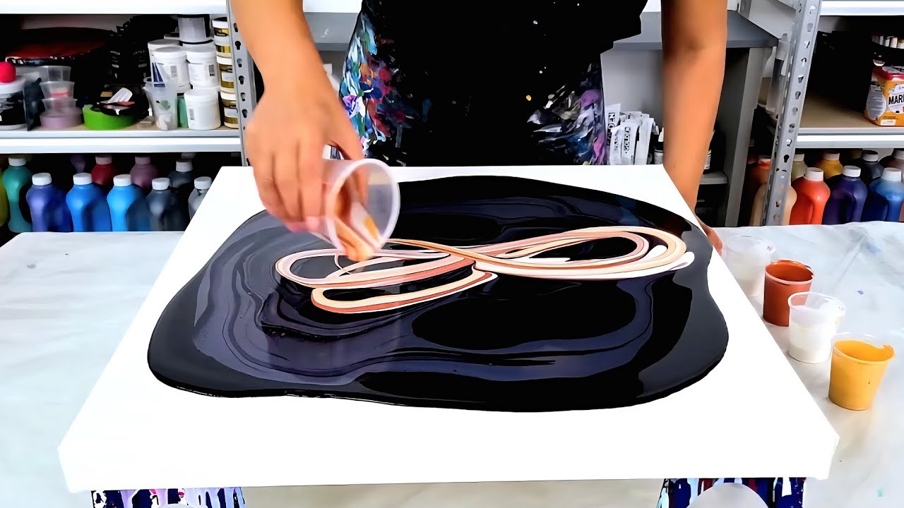 Золотые металлические ленты с УДИВИТЕЛЬНЫМ результатом! - Абстрактная живопись