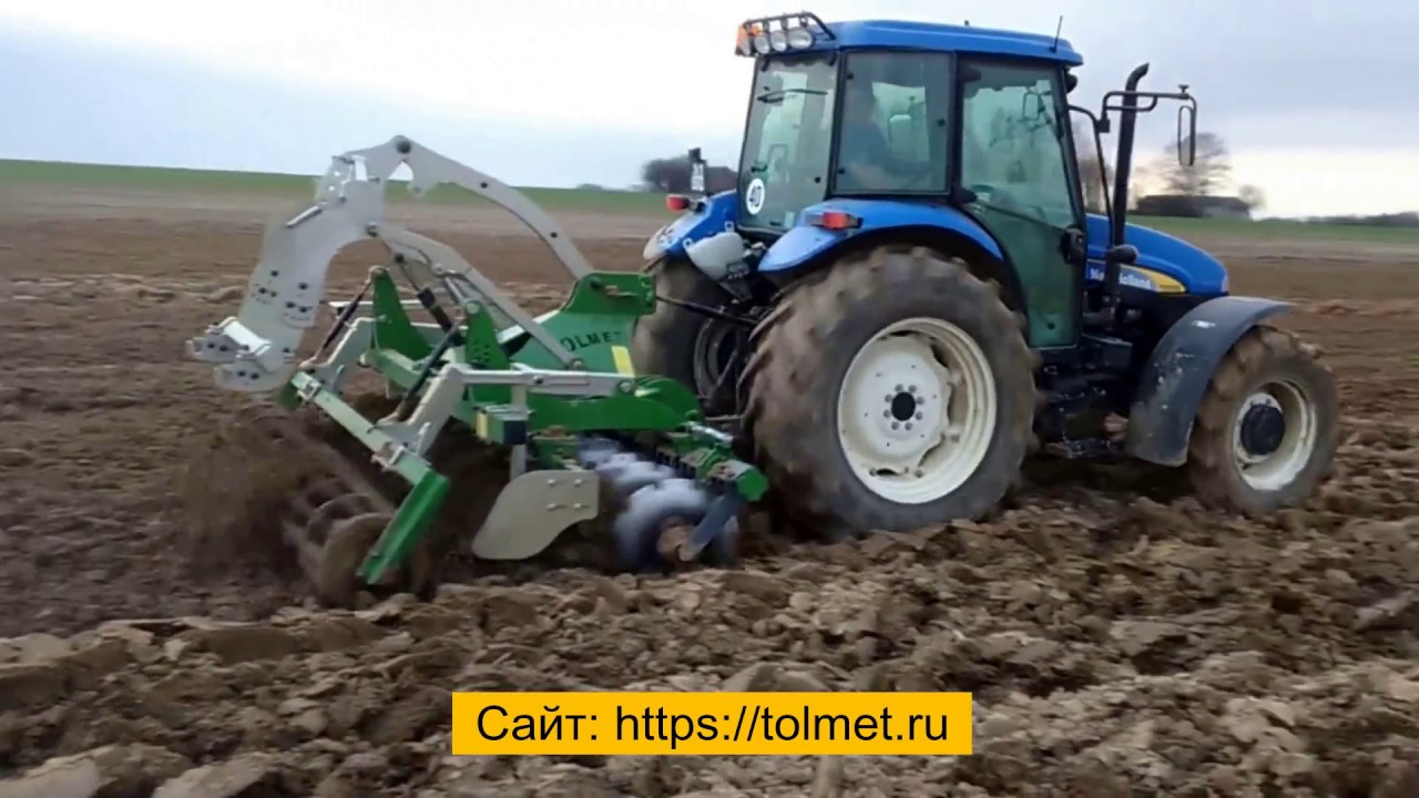Дисковая борона TOLMET TYTAN 250. Демонстрация работы.