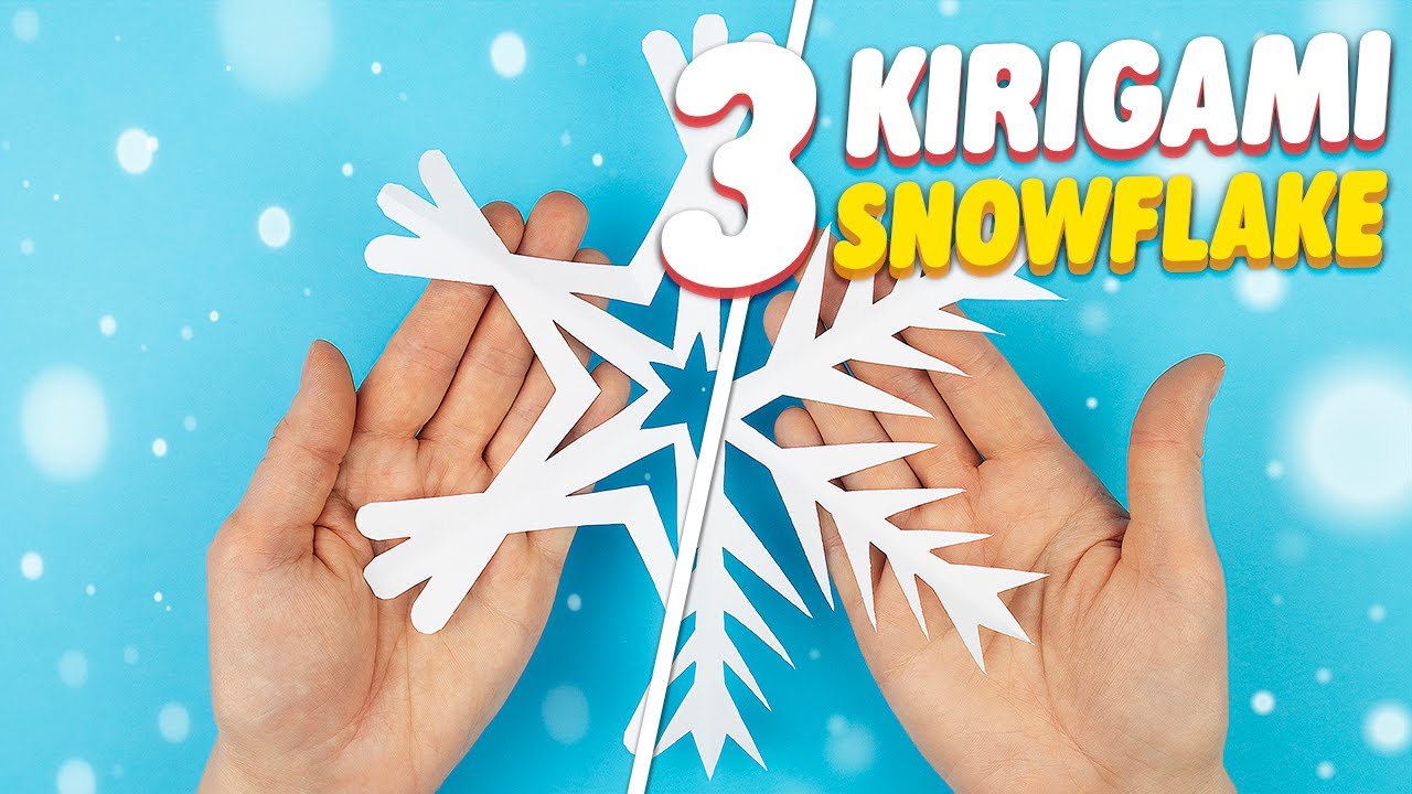 3 Kirigami Showflakes: How to make a Christmas Snowflake out of Paper