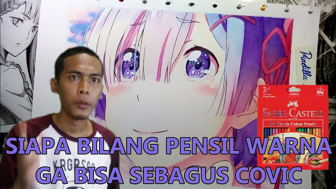 Pensil warna faber castell classic & joyko di sketchbook lyra, menggambar, tips mewarnai anime