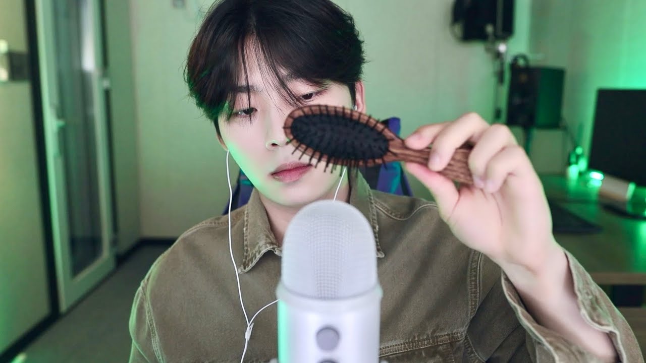 ASMR 고요하고 편안한 30분 허공 빗질 | Quiet and comfortable 30-minute combing through the air | 시각적 팅글