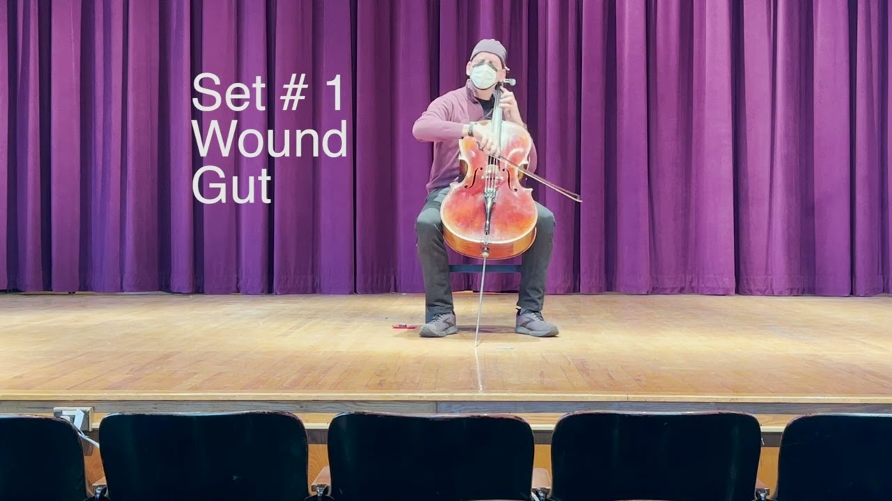Pirastro Olive gut cello A and D strings vs. Larsen Il Canone warm and broad Bach Bourrées E-flat M