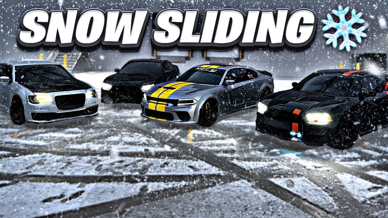 DODGE CHARGER SCATPACK AND HELLCATS SNOW DONUTS 😱