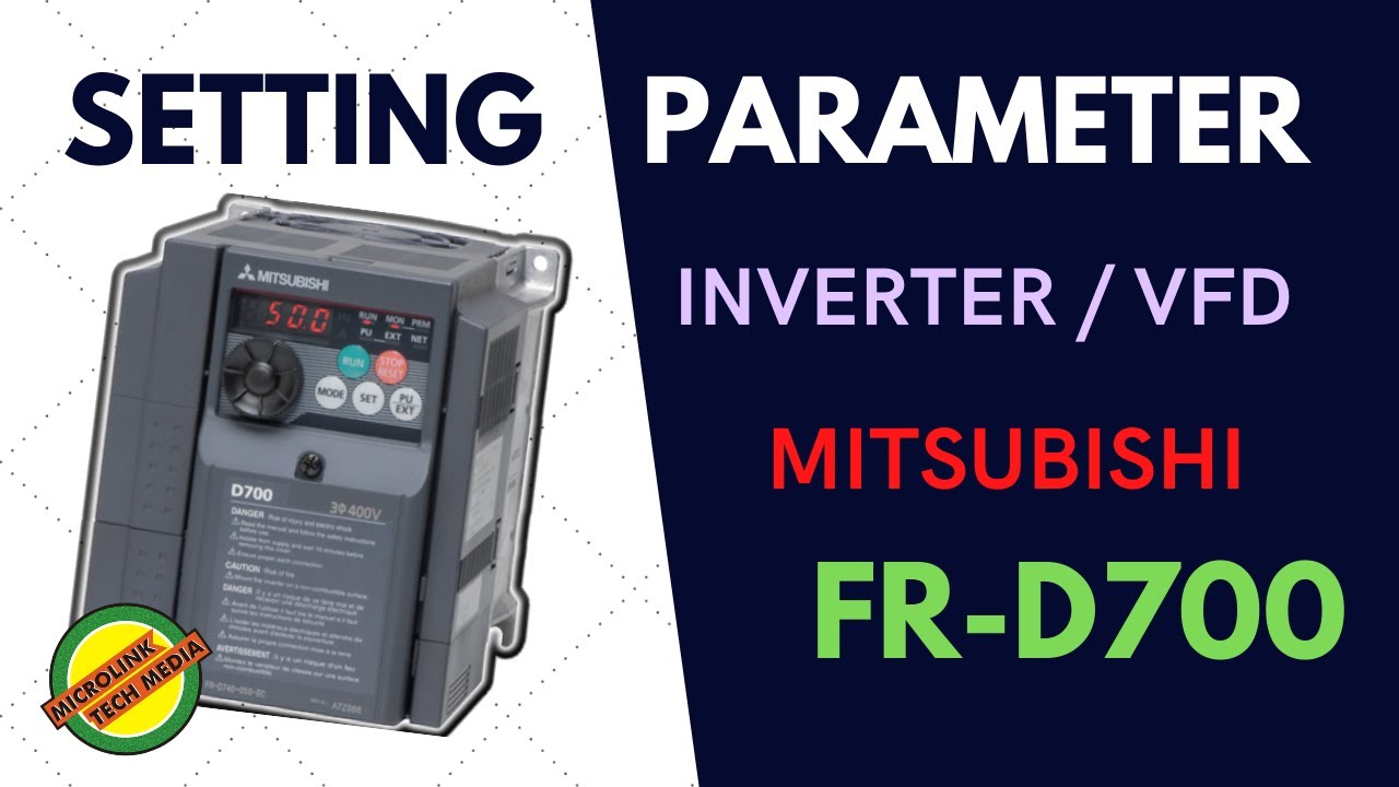 Cara Setting Inverter MITSUBISHI D700 | Cara Mengatur Kecepatan Motor Listrik | Motor 3 Phase