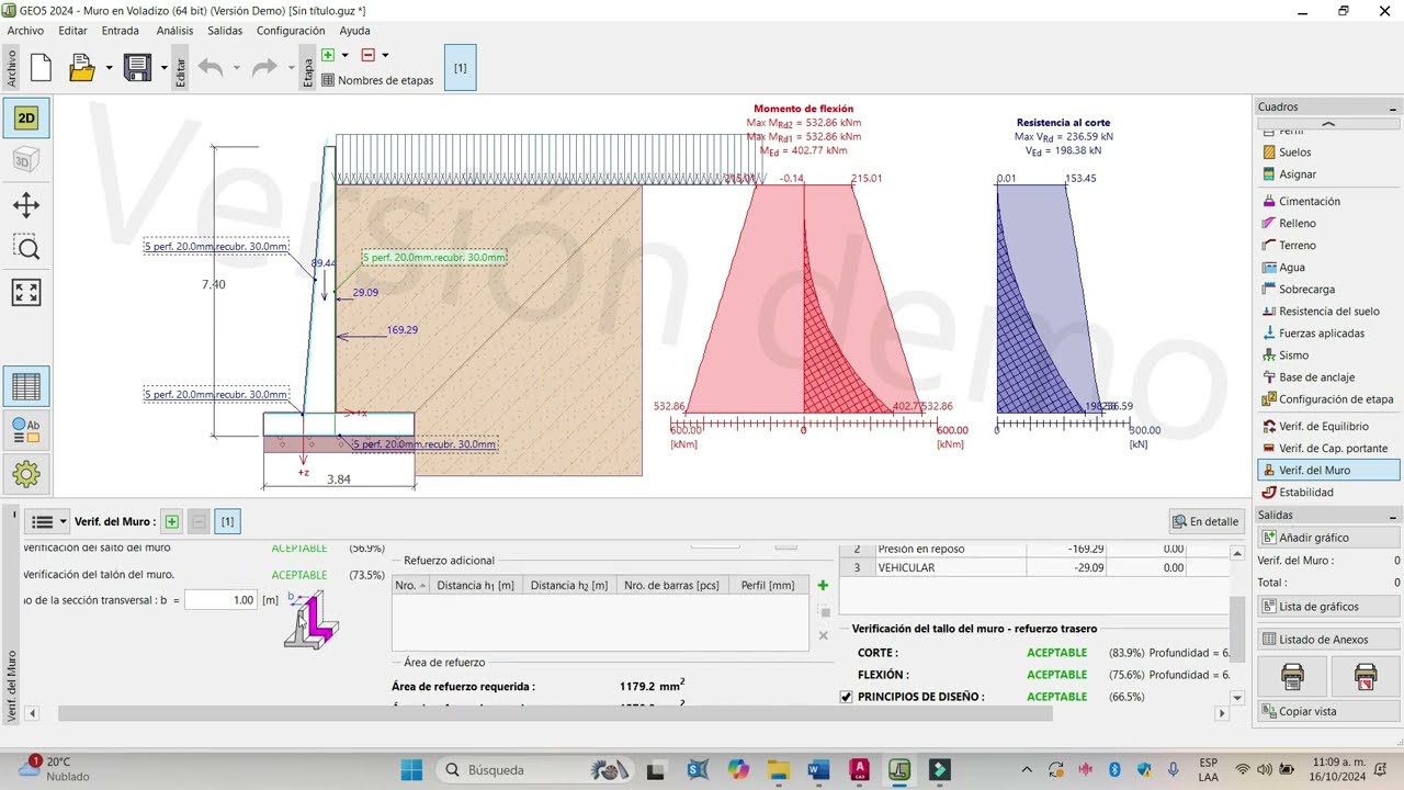 Análisis de Muros Voladizo con GEO5