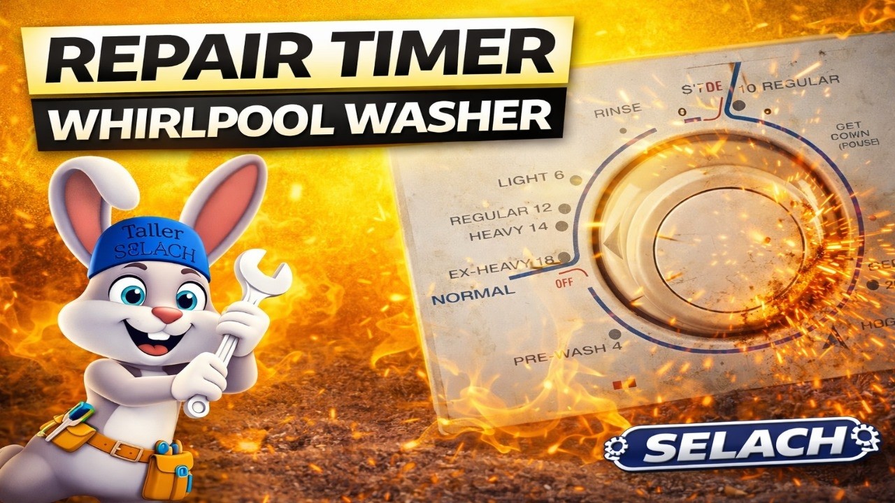 Servicio-Reparacion Reloj-timer lavadora Whirlpool---Tecnico Selach