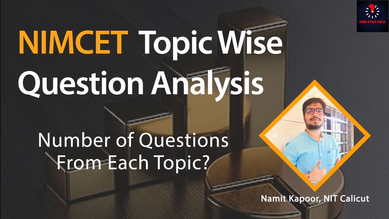 NIMCET Topicwise questions analysis |Number of questions from each topic? Full details #MCA #nimcet
