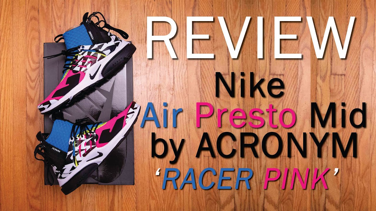 Flashy ACRNM TechWear! || Nike Air Presto Mid by ACRONYM 'Racer Pink' Review and On Feet