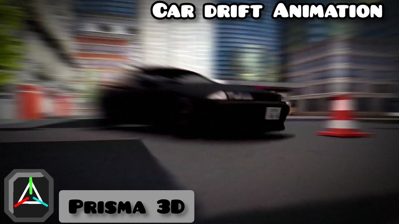 Car Drift Animation - Made on a Mobile Phone [Prisma 3D]