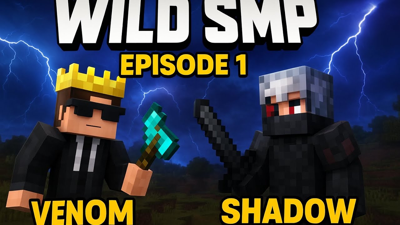Wild SMP : The Epic rivalry begins| Venom's power vs Shadow's darkness ⚔️💥