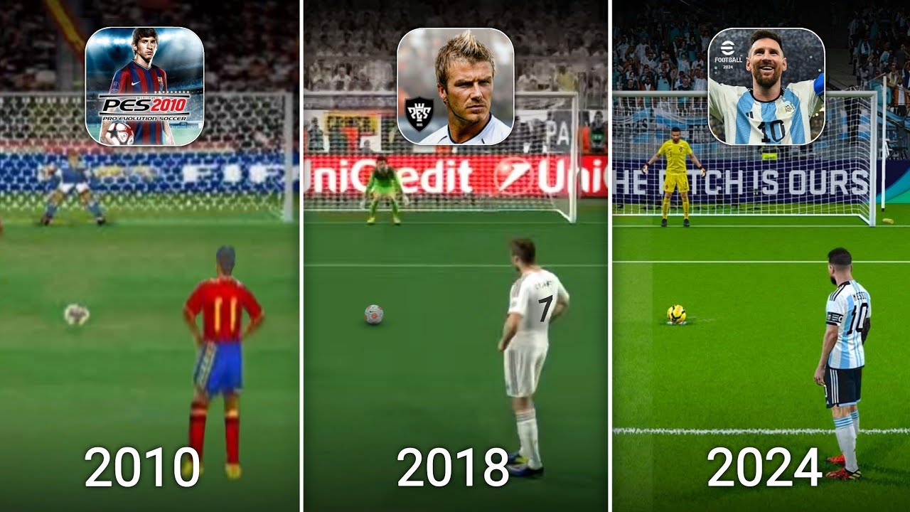 Evolution of PES/eFootball Mobile 2008-2024 | PES 2008 Mobile - eFootball 2024 Mobile Gameplay