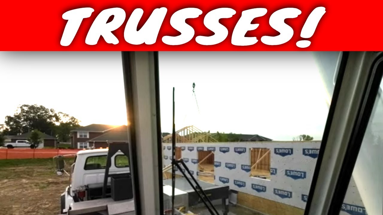 Setting Trusses With A Crane