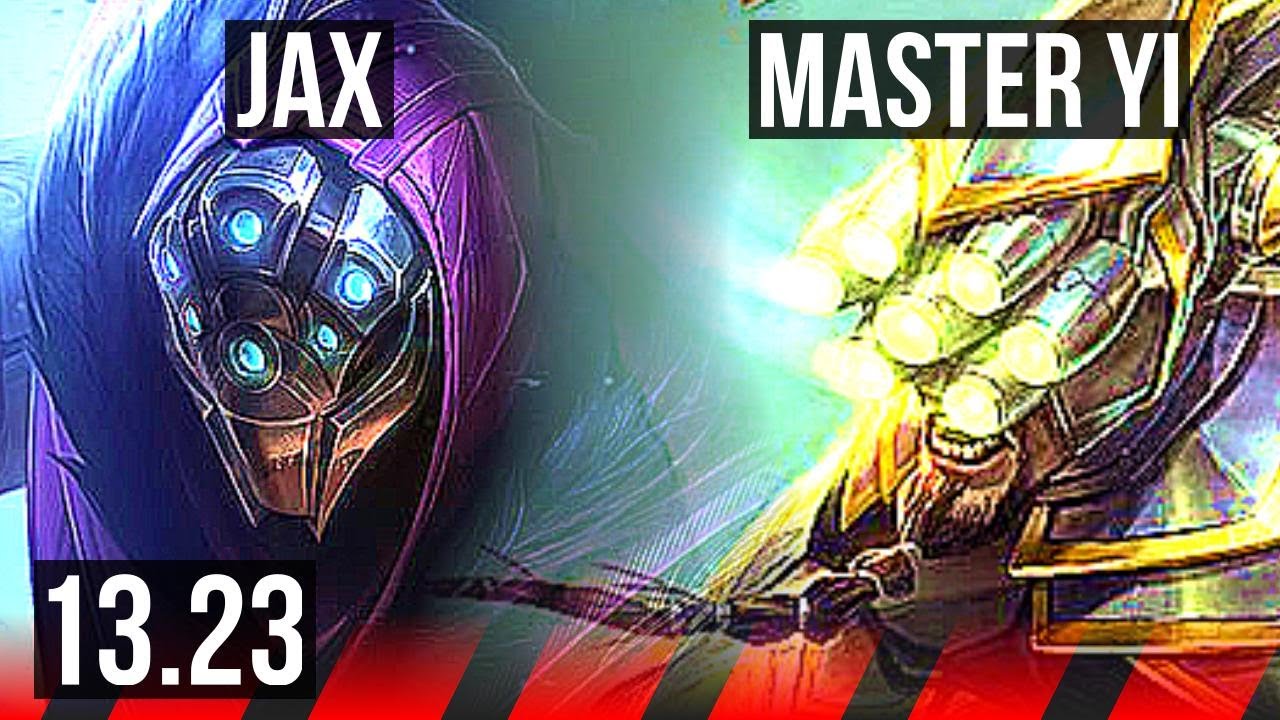 JAX vs MASTER YI (TOP) | 6 solo kills, 700+ games, 1.3M mastery, Godlike | KR Master | 13.23