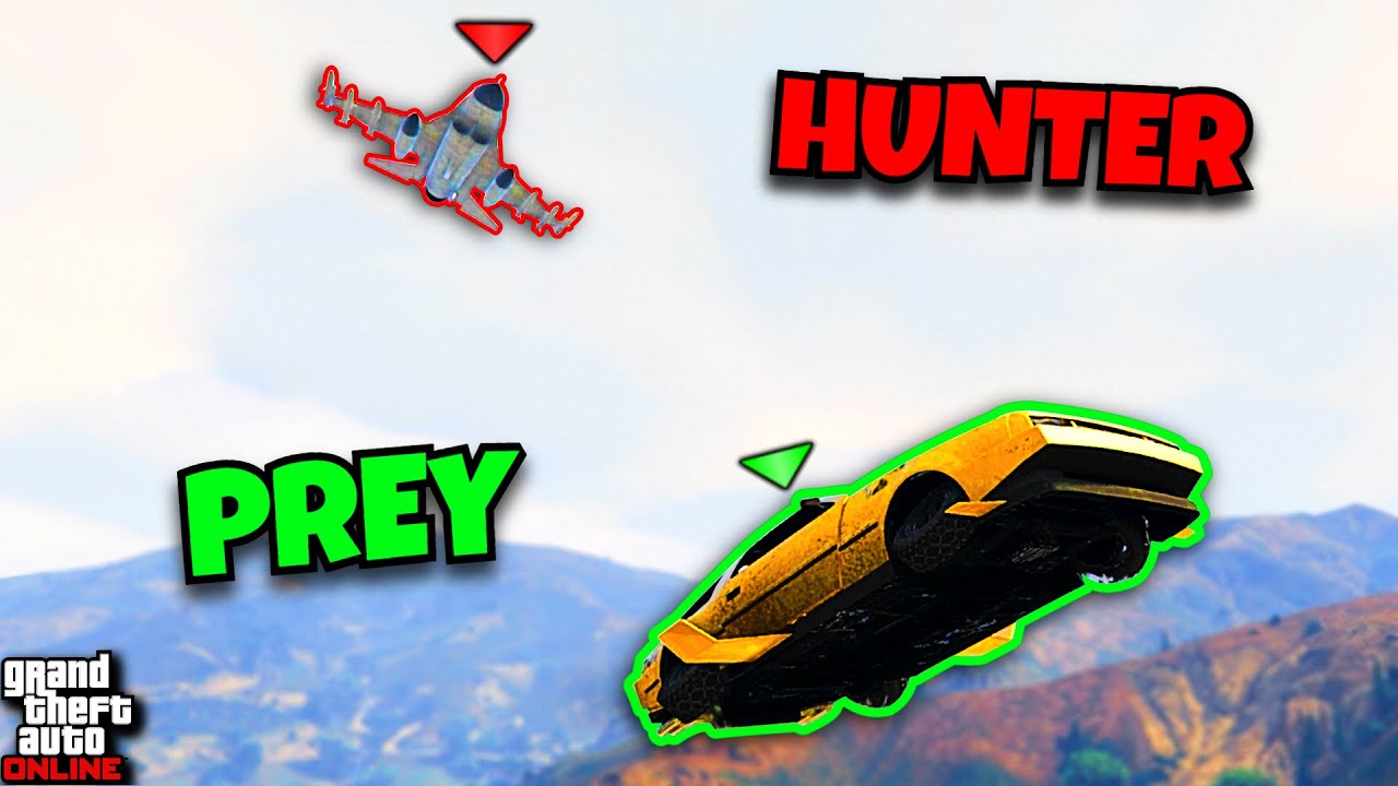 1 vs 4 SKY MANHUNT! GTA Online