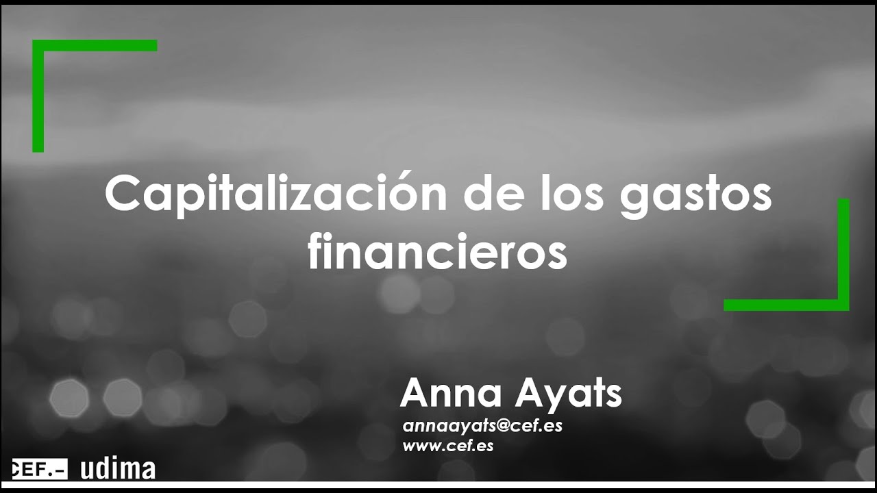 Capitalizar gastos financieros