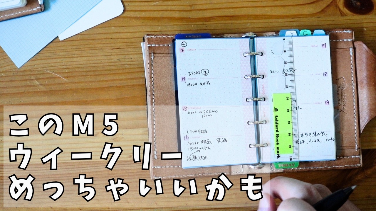 【朝の手帳時間】RaymayのM5ウィークリーリフィルがちょうど良くて好きかも！
