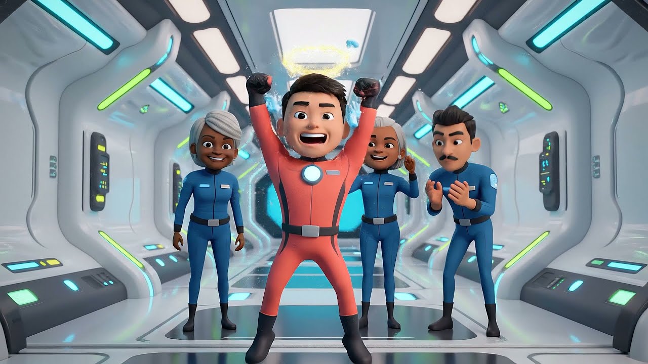 Among Us Coral Crewmate Stuck Between Slides | Nursery Rhymes for Kids & Baby Songs