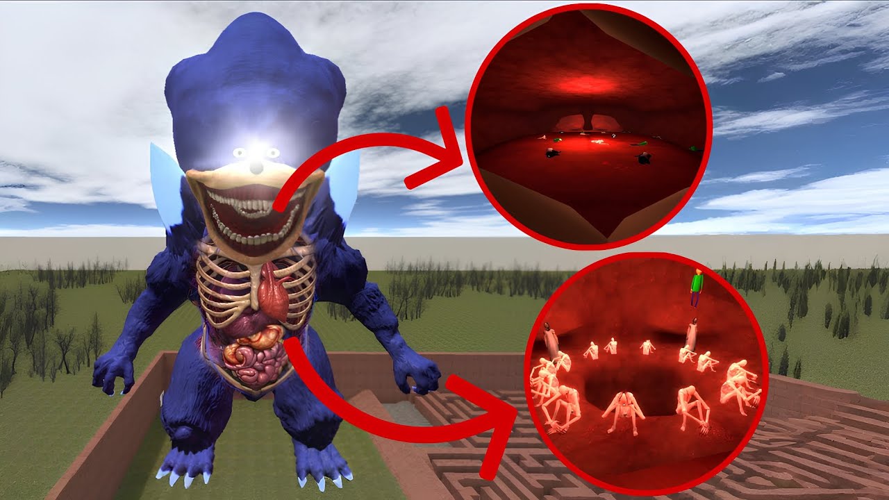 Garry's Mod: I Went Inside The Godzilla Sonic Tapes And I Found SCP-096!