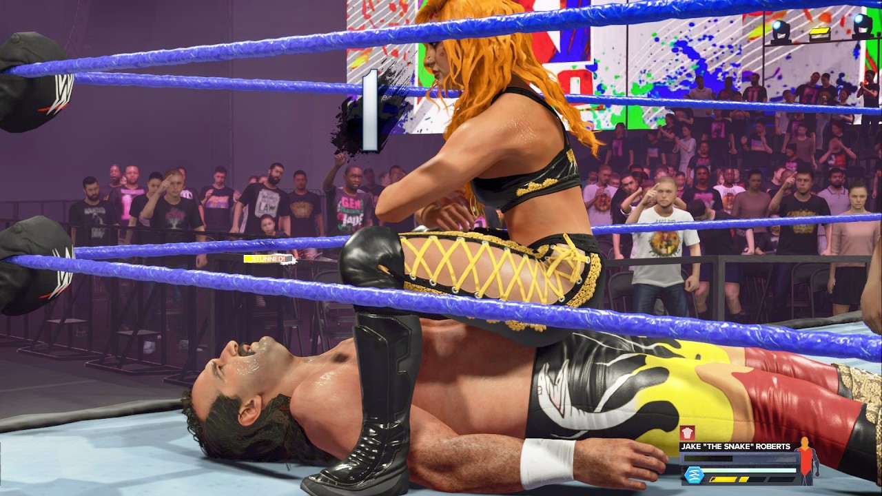 WWE 2k24: Gigi Dolin vs Jake the Snake Roberts #intergender #wrestling