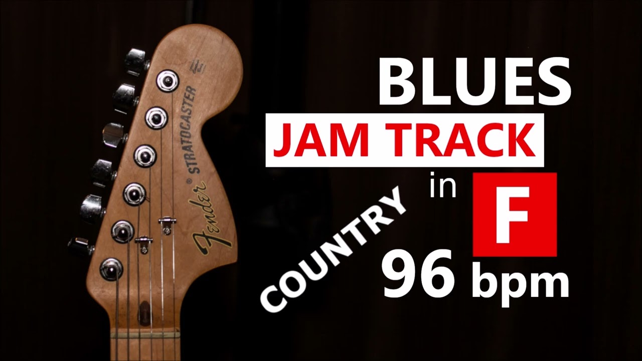 Blues Backing Track in F - Country Style (96 bpm)