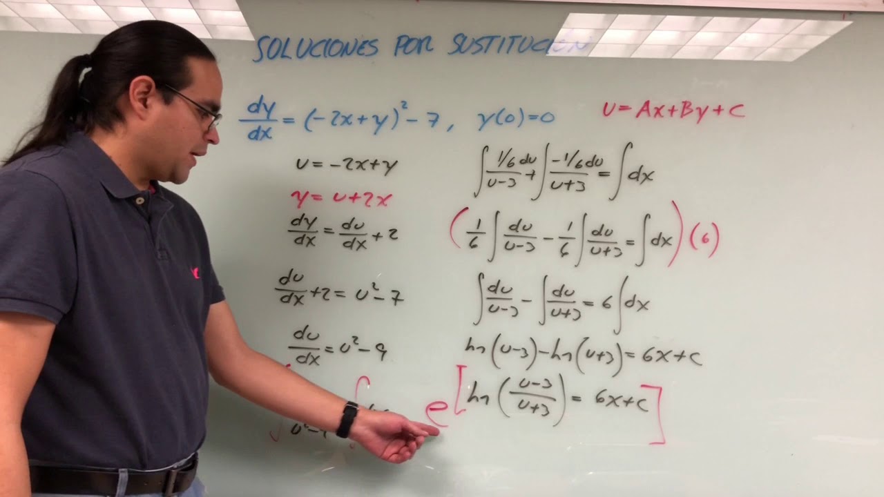 Soluciones por Sustitución Ecuación Diferencial Reducción por Separación de Variables