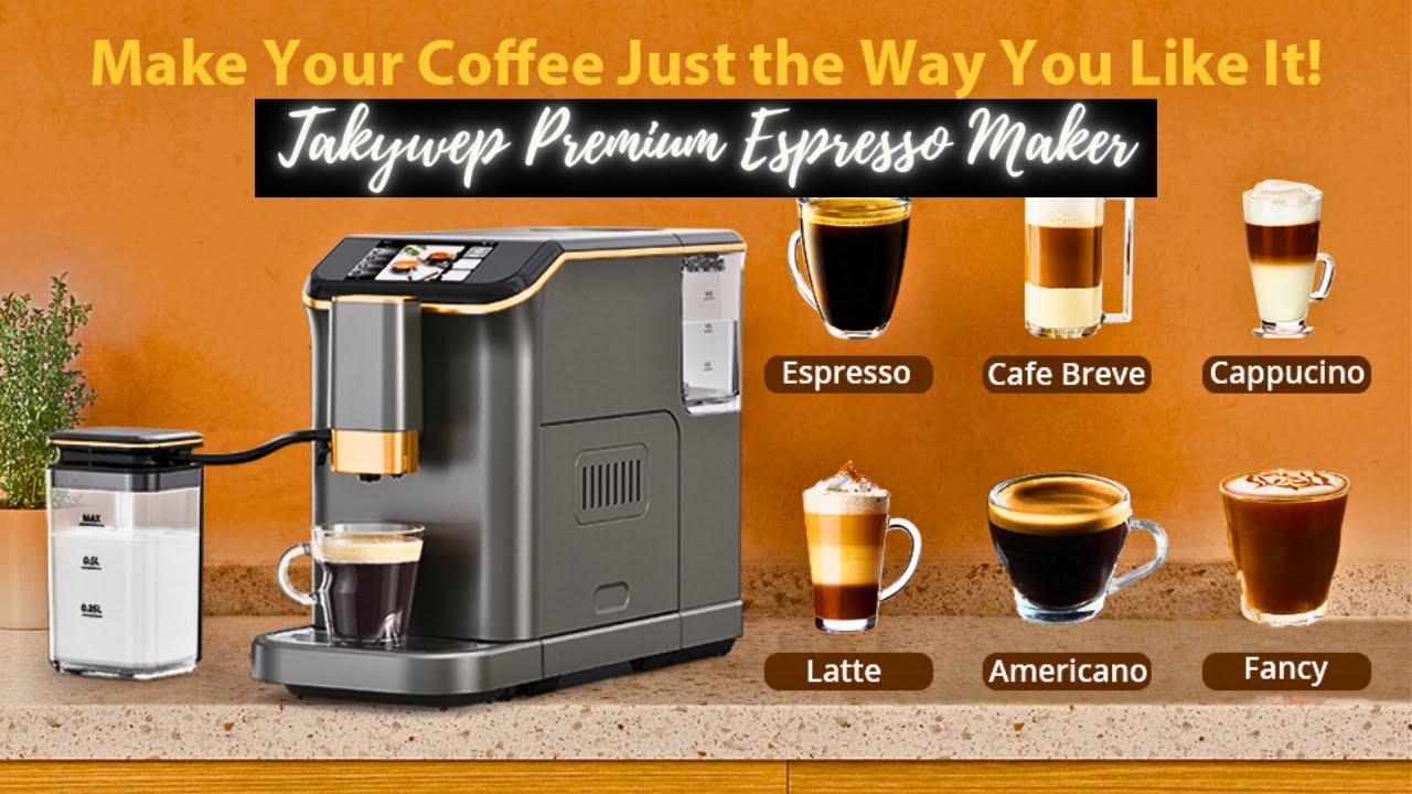 Takywep Premium Espresso Maker With Automatic Milk Frother | Best Espresso Machine For Home