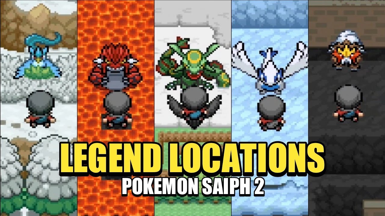 POKEMON SAIPH 2 - ALL LEGENDARY POKEMON LOCATIONS (v1.3.2)