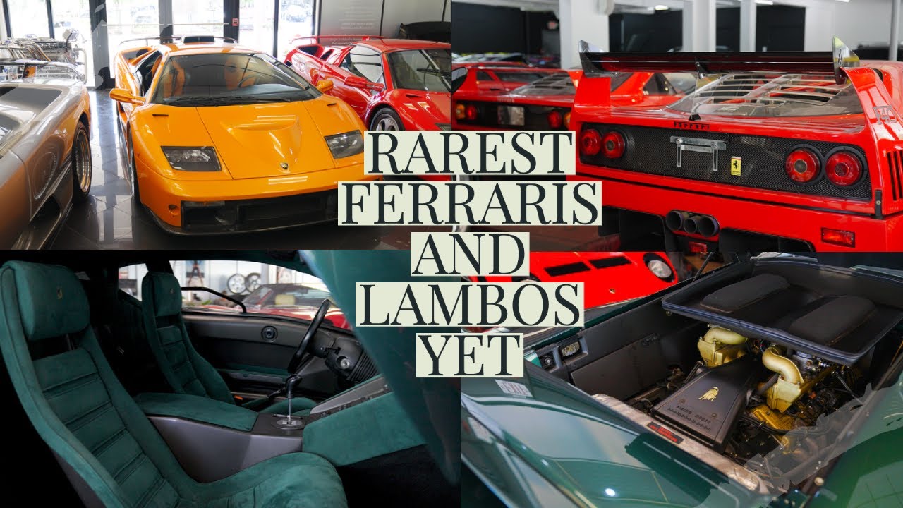 Шоу-рум, полный единорогов Lamborghini и Ferrari (1/1 Diablo SE30 Jota)