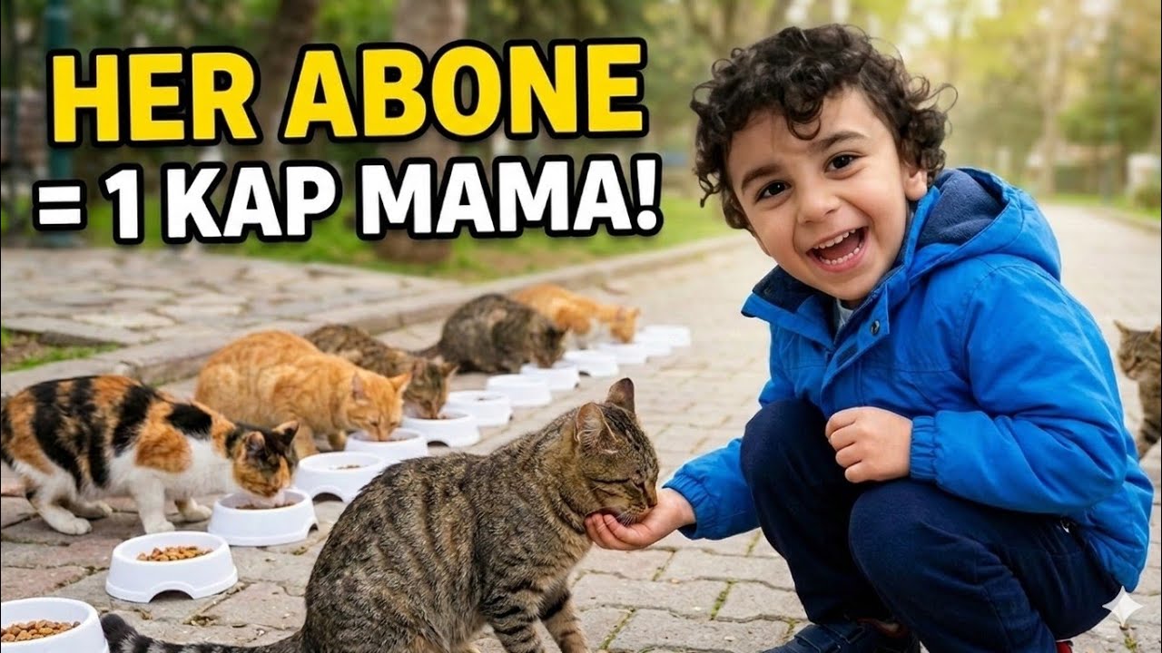 🐈Takipçi sayimiz kadar sokak kedisi besliyoruz. Çocuklar için eğitici video. 