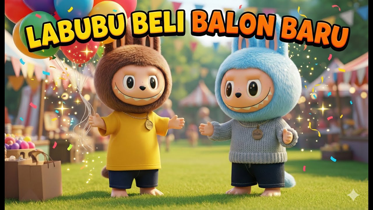 LAGU LABUBU BELI BALON BARU #LABUBU #LAGUANAKINDONESIA #LAGUEDUKASI